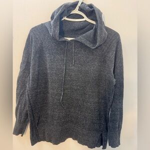 Gray Sweater Women's Hoodie Cowl Neck Sweatshirt Pullover Long Sleeves C…